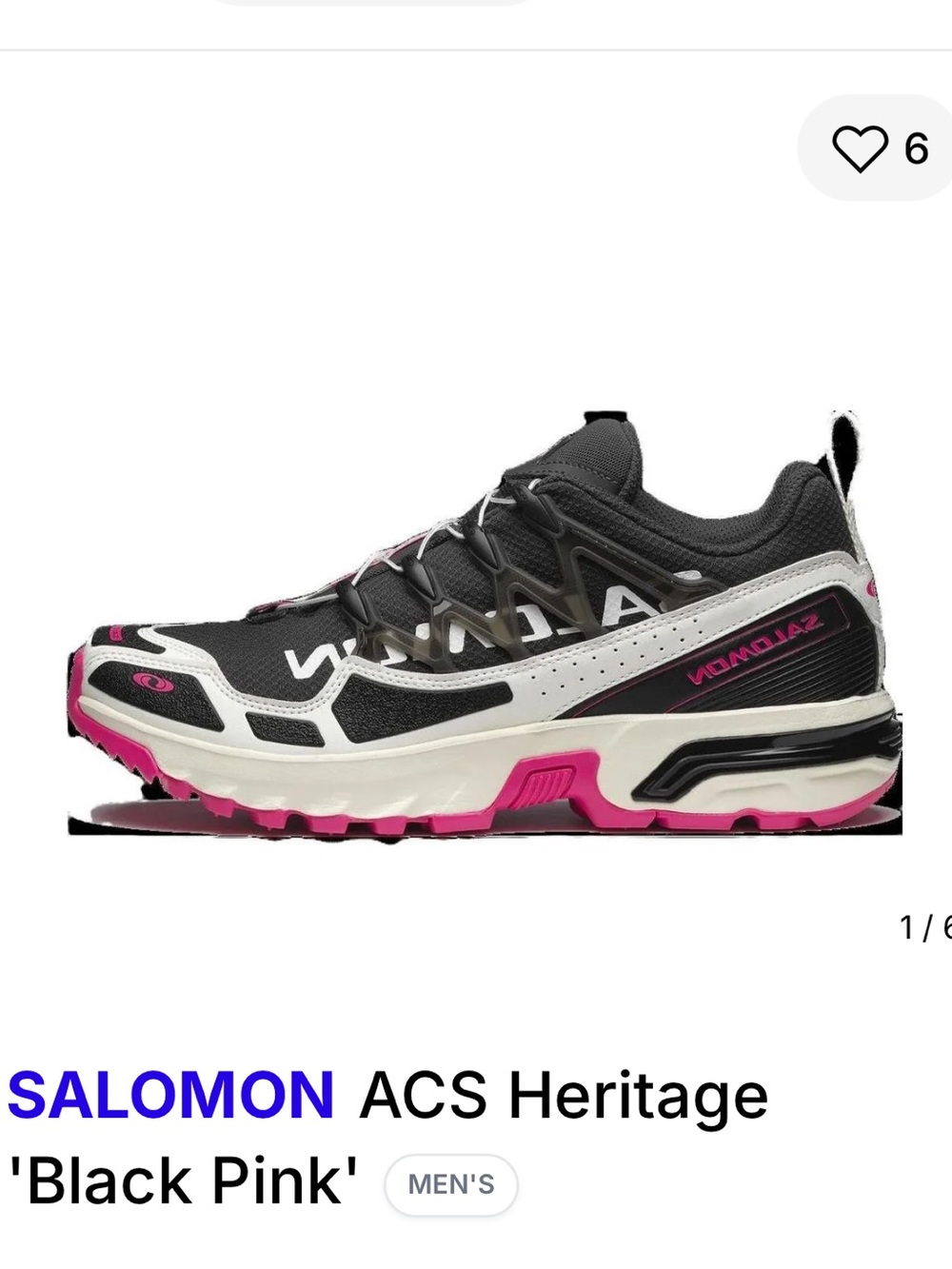 Salomon Gender Inclusive ACS+
Heritage Pack Sneaker women’s 7.5 / men’s 6.5